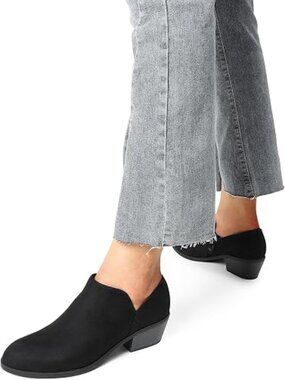 DREAM PAIRS Side Zip Slip On Booties